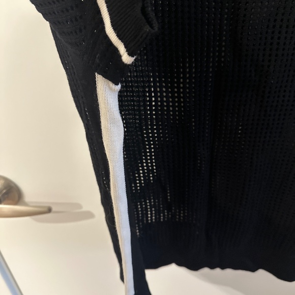 Evereve cotton mesh T-shirt sweater sz M - Picture 4 of 5